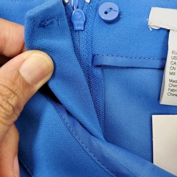 H&M Asymmetrical Wrap Mini Skirt Blue, Size 4 Y2K Flirty Vibes NWT Feminine Chic - Picture 9 of 11